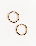 Large Seamless Hoops in Gold Tone