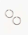Large Seamless Hoops in Silver Tone