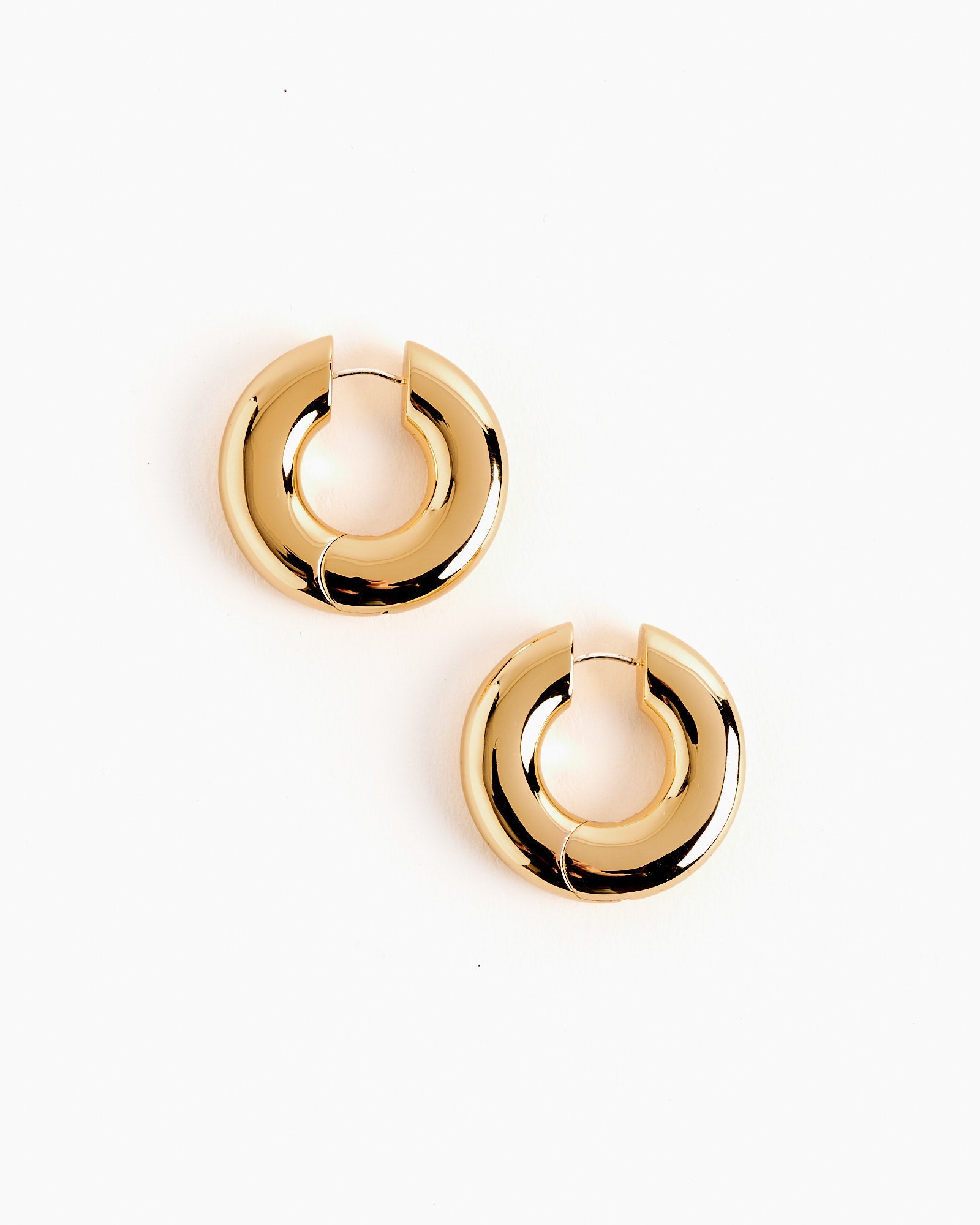 Large Terra Hoops in Gold Tone