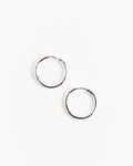 Medium Seamless Hoops in Silver Tone