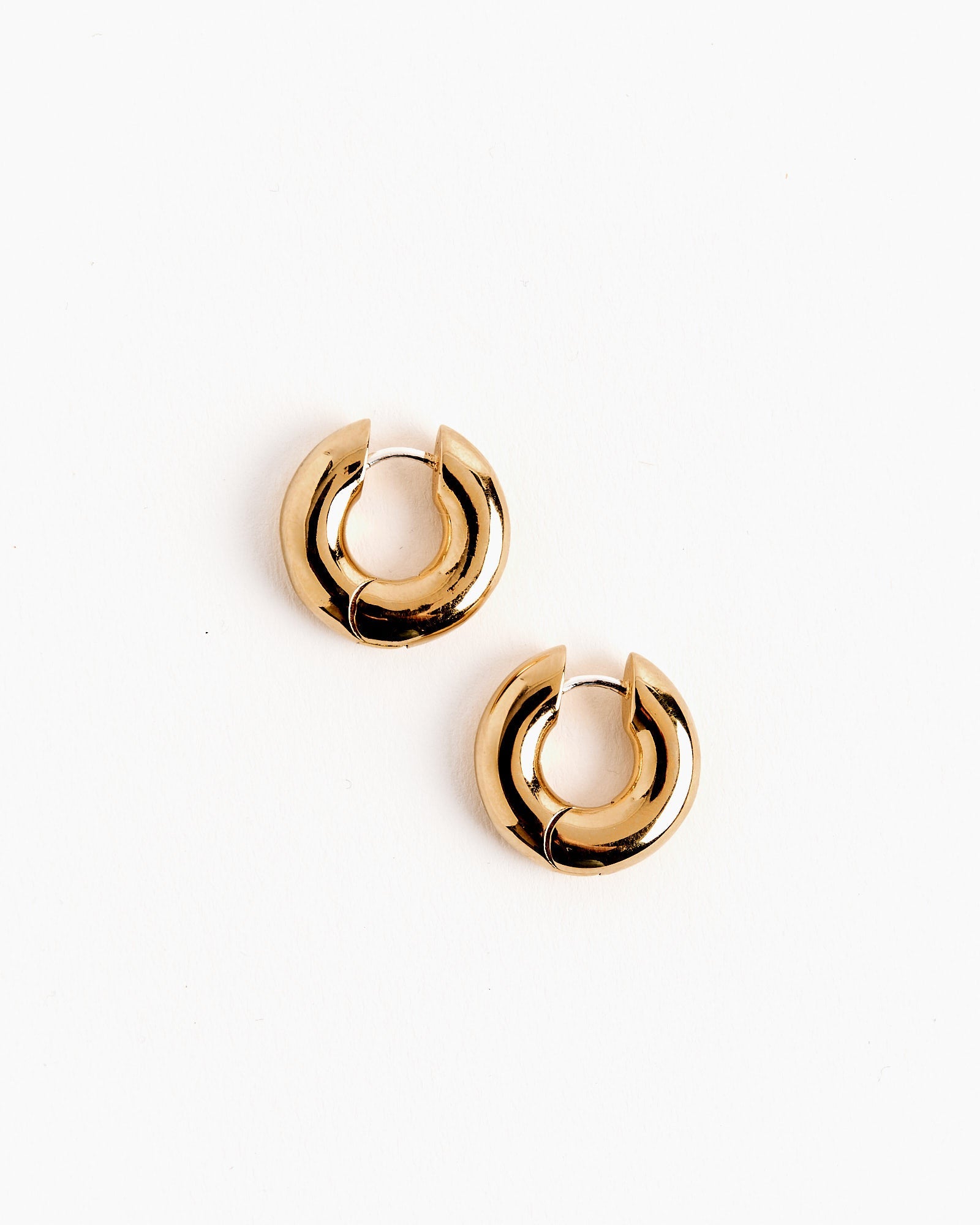 Medium Terra Hoops in Gold Tone