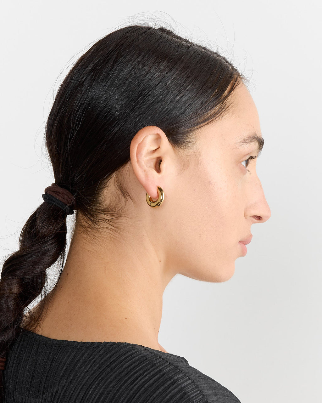Medium Terra Hoops in Gold Tone