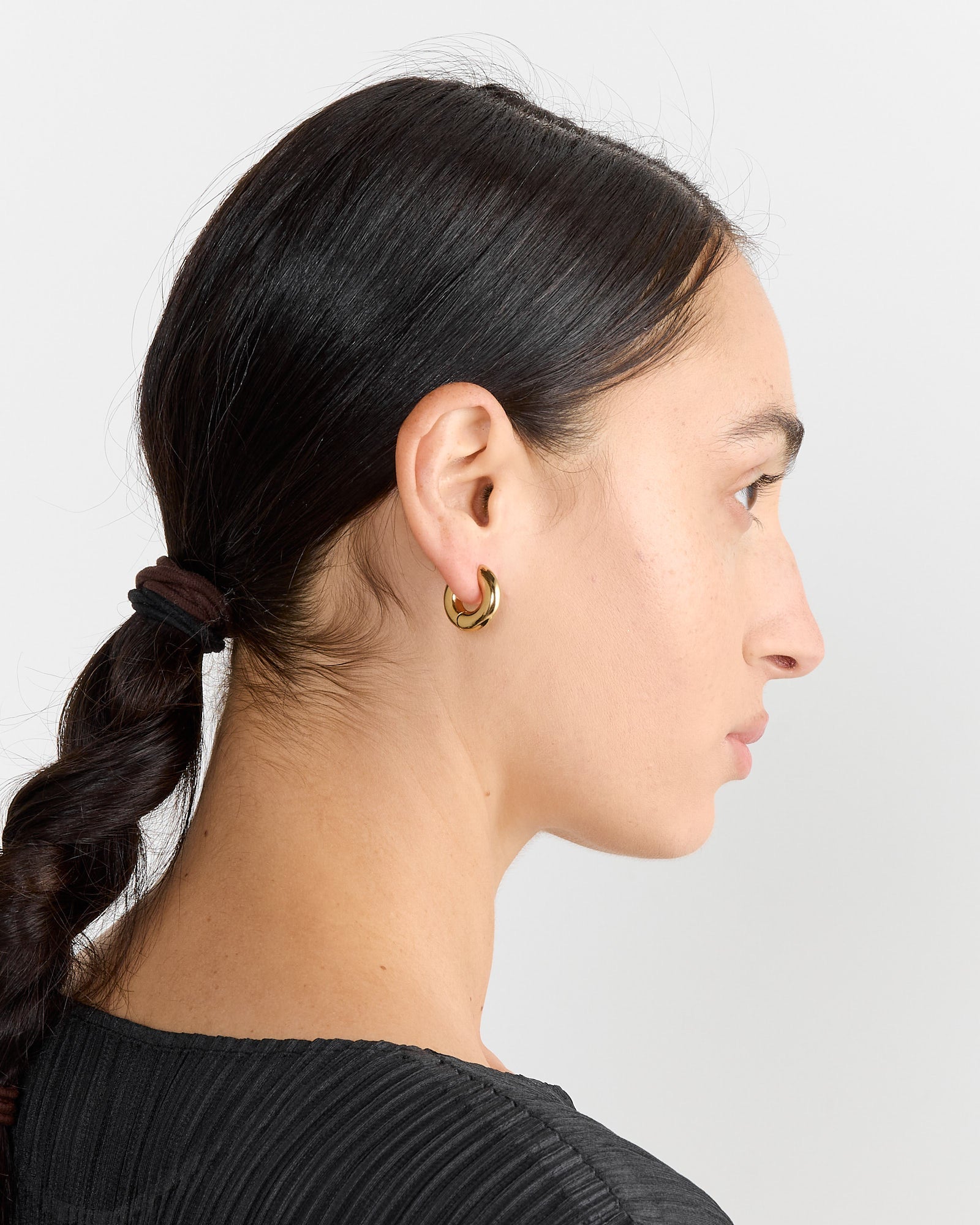 Medium Terra Hoops in Gold Tone