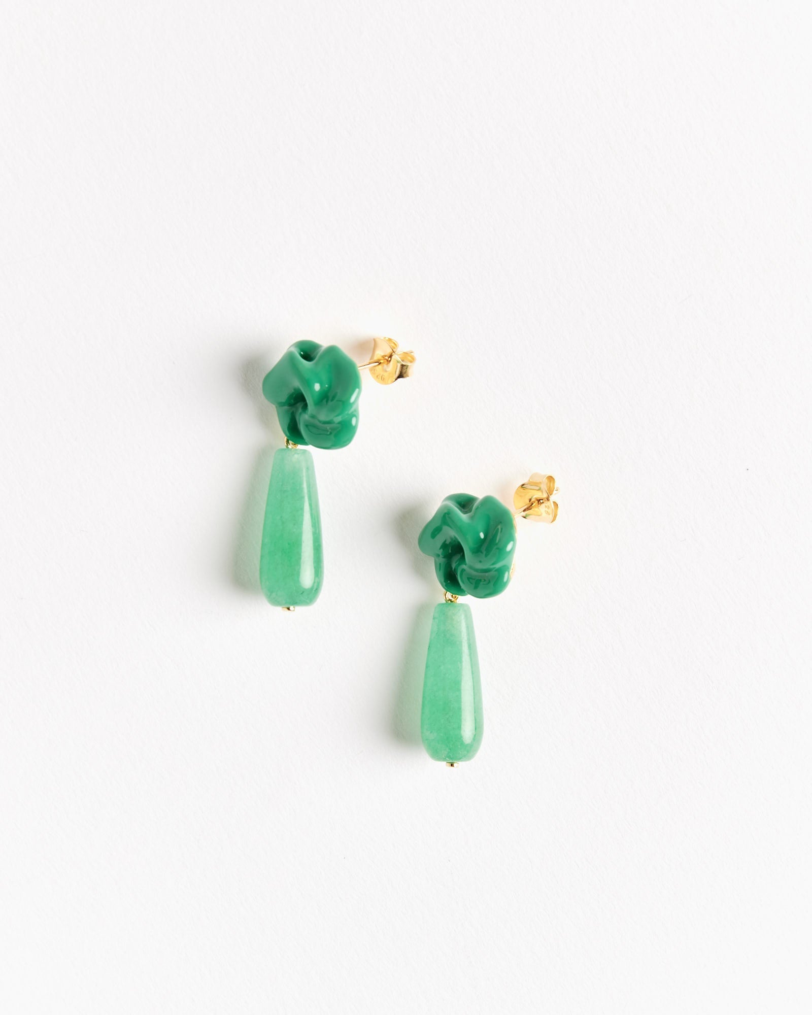 Green Bead Earrings