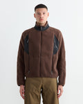 Polartec Fleece Jacket in Dark Brown/Black
