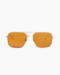 Aviator Sunglasses in Soft Gold Brown
