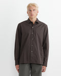 Cotton Overshirt in Dark Brown