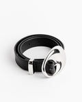Porte Belt in Black/Silver