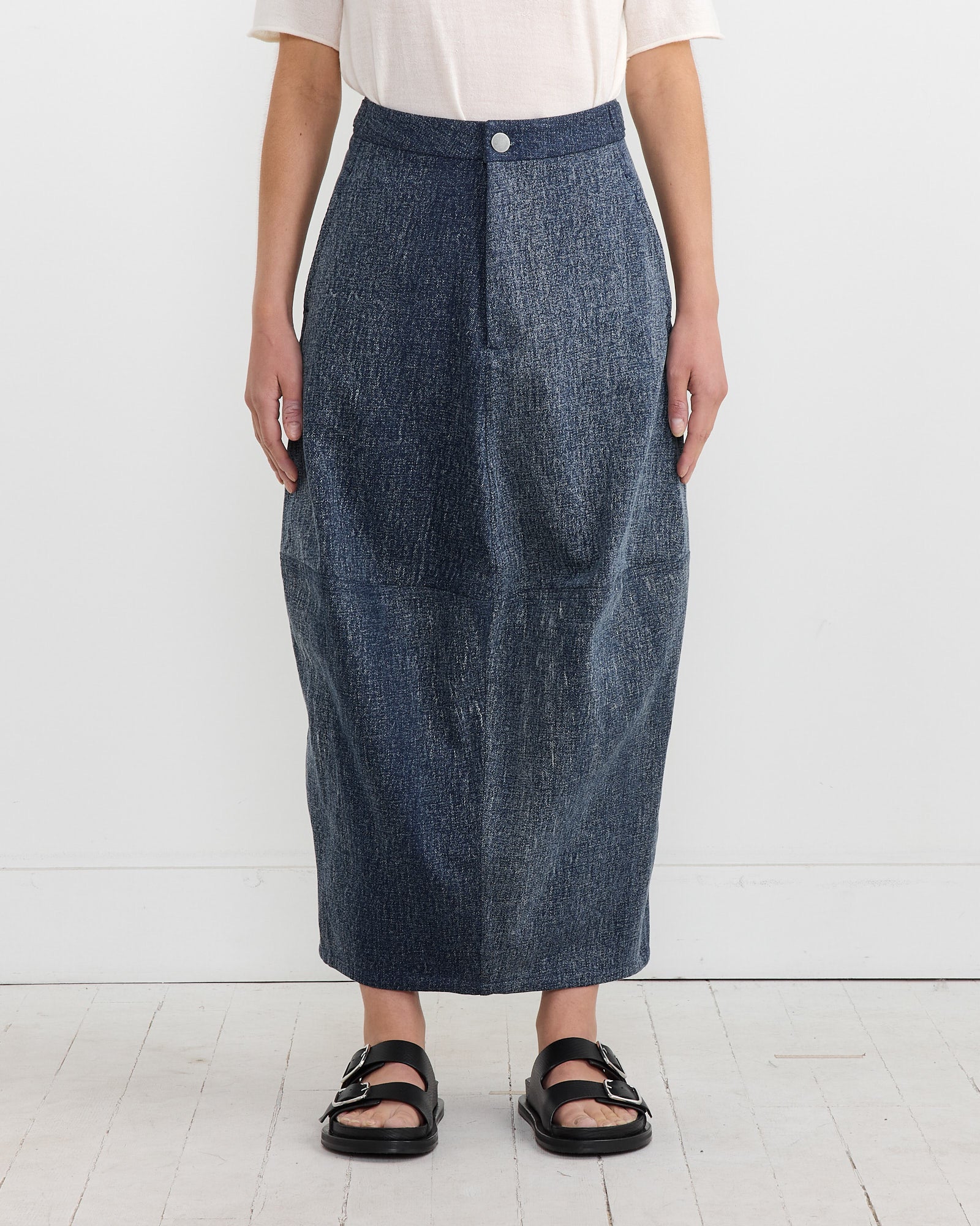 Structure Jean Skirt in Indigo