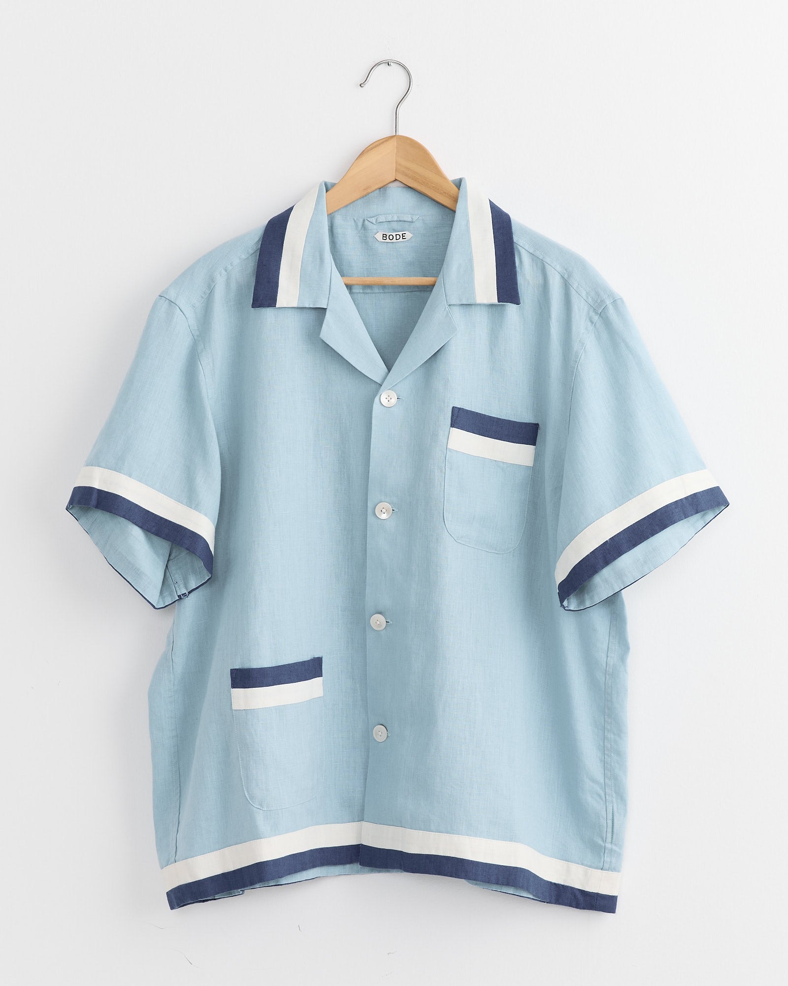 Seedling Stripe Shirt in White Blue