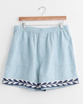 Seedling Stripe Short in White Blue