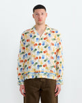 Flower Stamp Shirt in White Multi