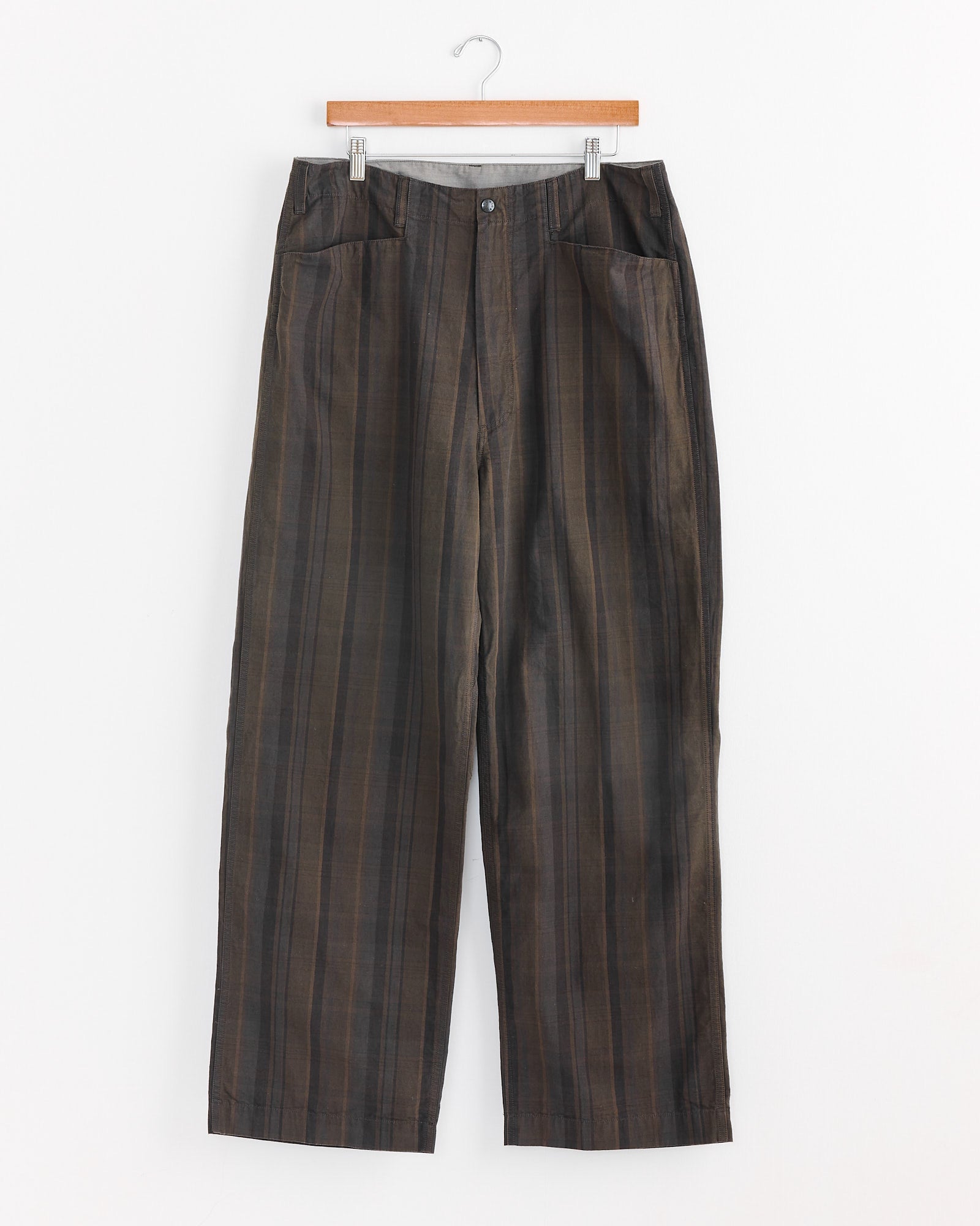 Plaid Dock Pant in Brown