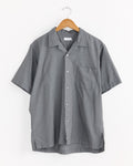 Open Collar Panama Shirt in Grey