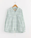 PALAKA Check Shirt in Coral Green