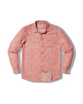 Madras Cottage Loom Chambray Shirt - Red Chambray Stripe