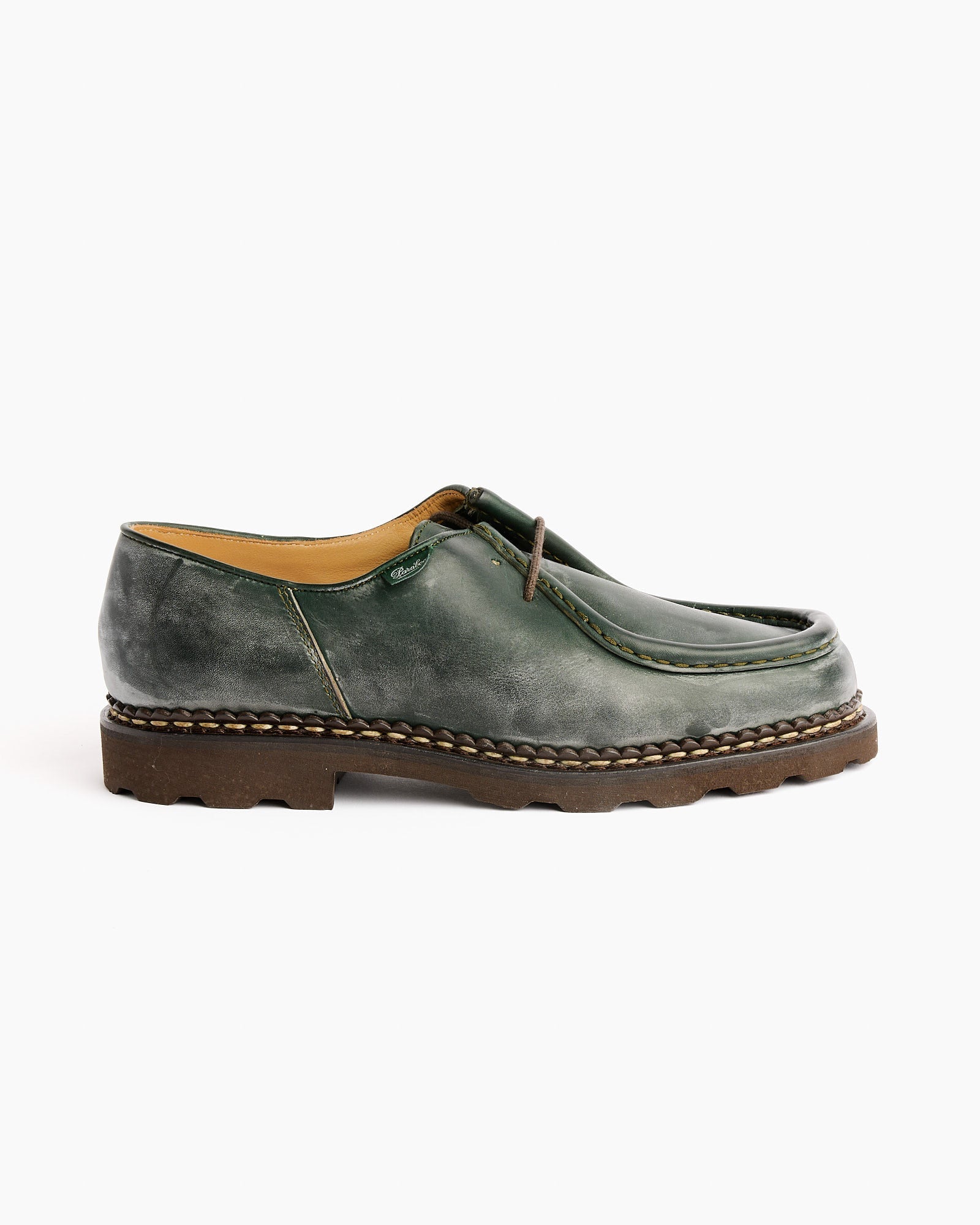 Michael Lace Up Shoe in Lisse Vert