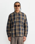Travail Overshirt in Navy/Brown