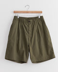 Pleated Track Short in Olive
