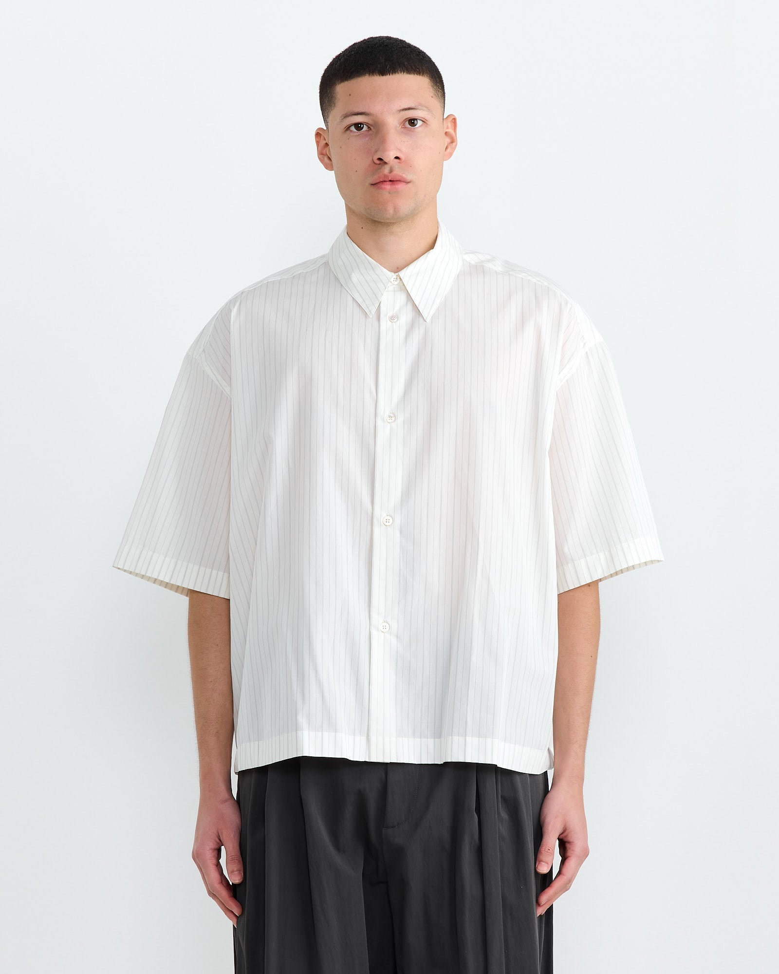 Sanko Shirt in Parchment Stripe