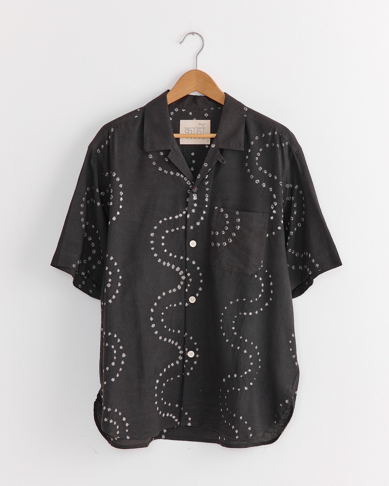 Ronen Shirt in Bandhani Charcoal