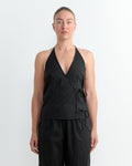 Drawcord Halter in Black