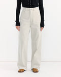 Pigment Dye Corduroy Wide 5P Pant in White Khaki
