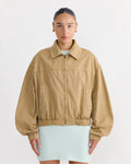 Dyed Finx Gabardine Blouson in Beige