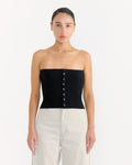 High Gauge Rib Bandeau in Black