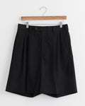 Light Wool Gabardine Short in Top Black