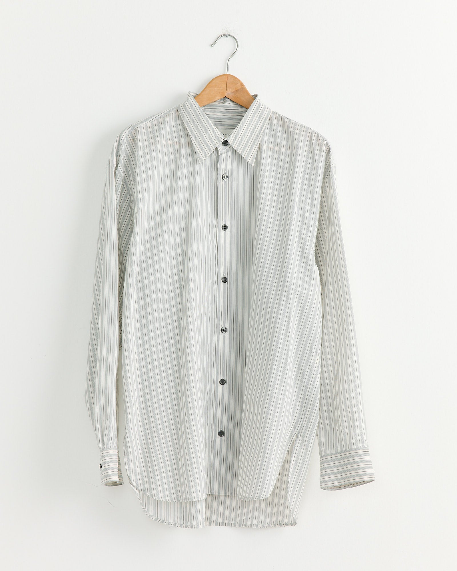 Loose Cotton Shirt in Light Grey