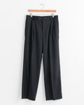 Tropical Wool Two Tuck Slack in Black