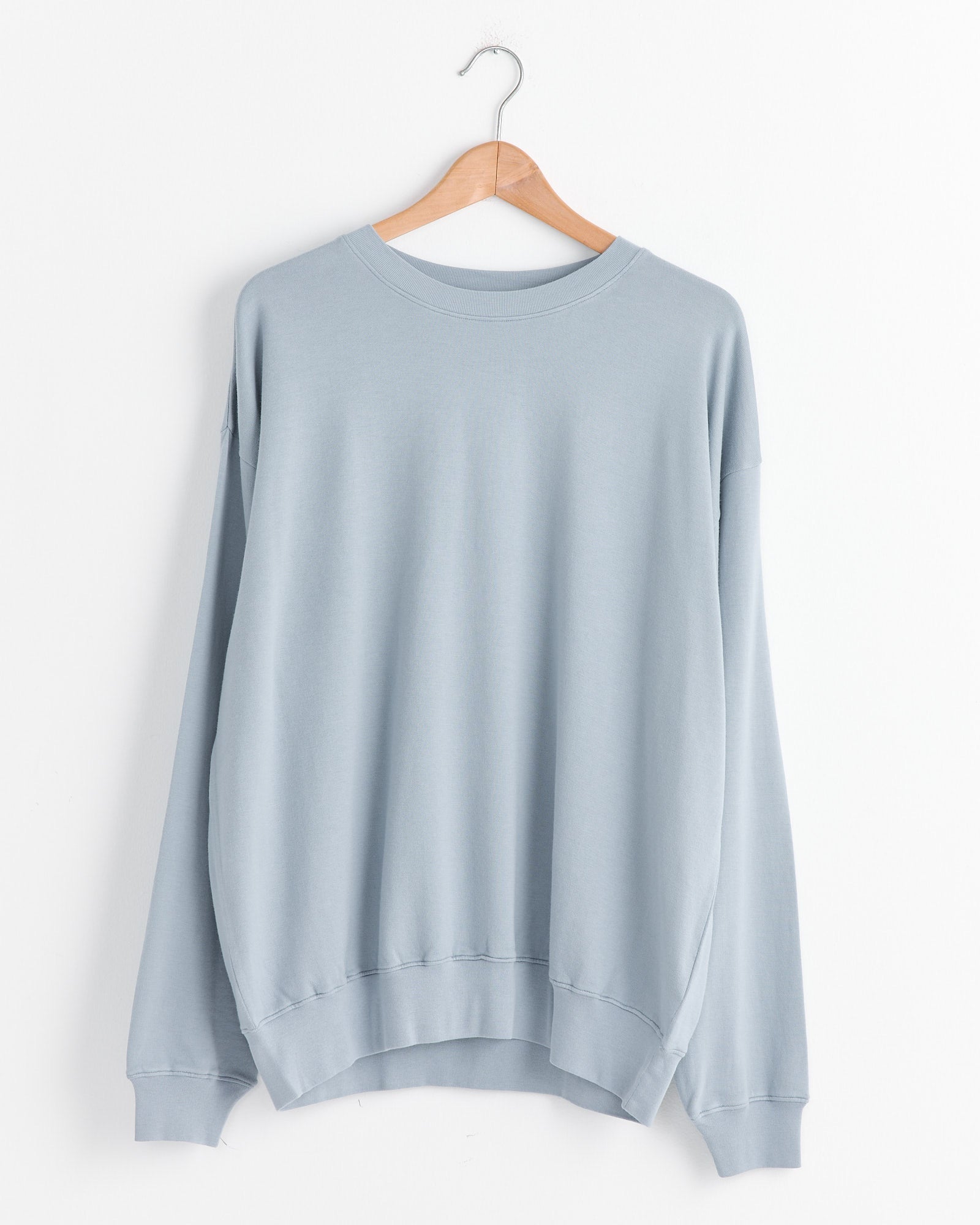 Super High Gauge Sweat Pullover in Blue Grey