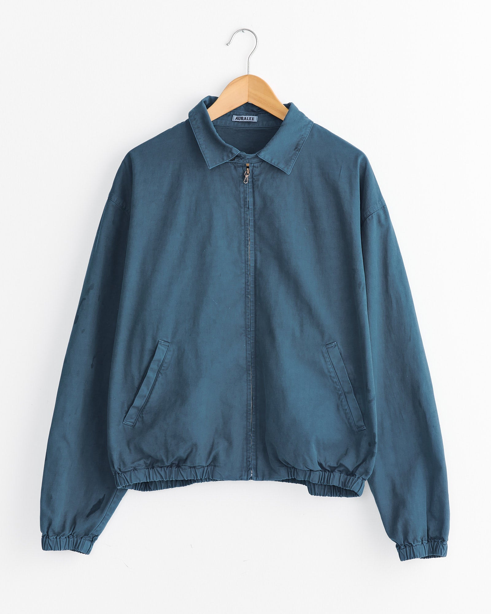 Dyed Finx Gabardine Swing Jacket in Navy
