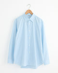 Suvin High Count Cloth Stripe Shirt in Light Blue Stripe