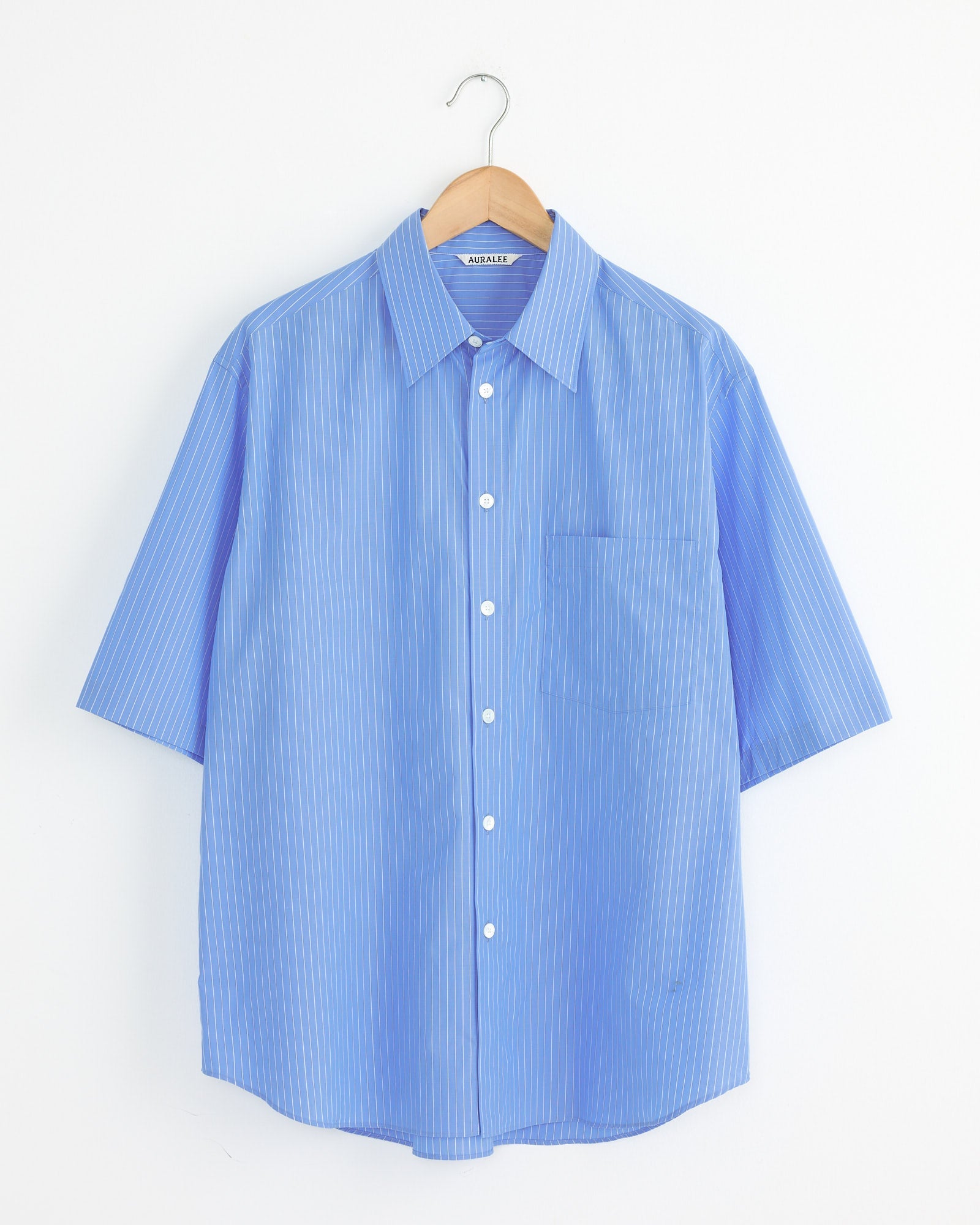 Suvin High Cloth Half Sleeved Shirt in Blue Stripe