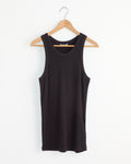 Soft Rib Tank Top in Black