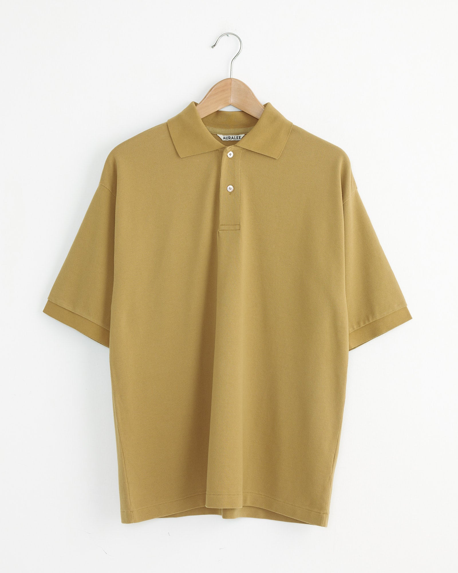 Pima Cotton Heavy Pique Polo in Khaki Beige