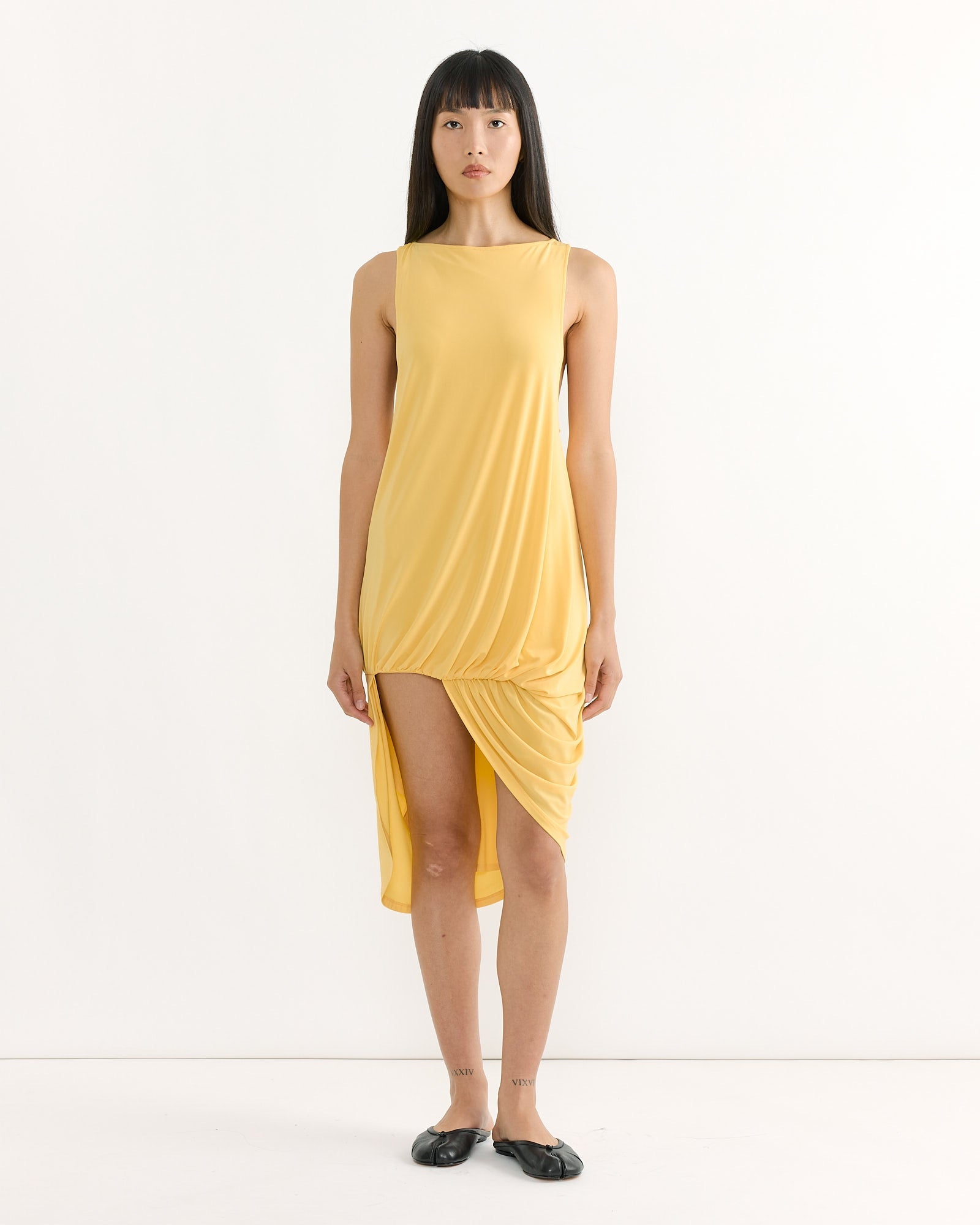 La Robe Peplo Courte Dress in Yellow