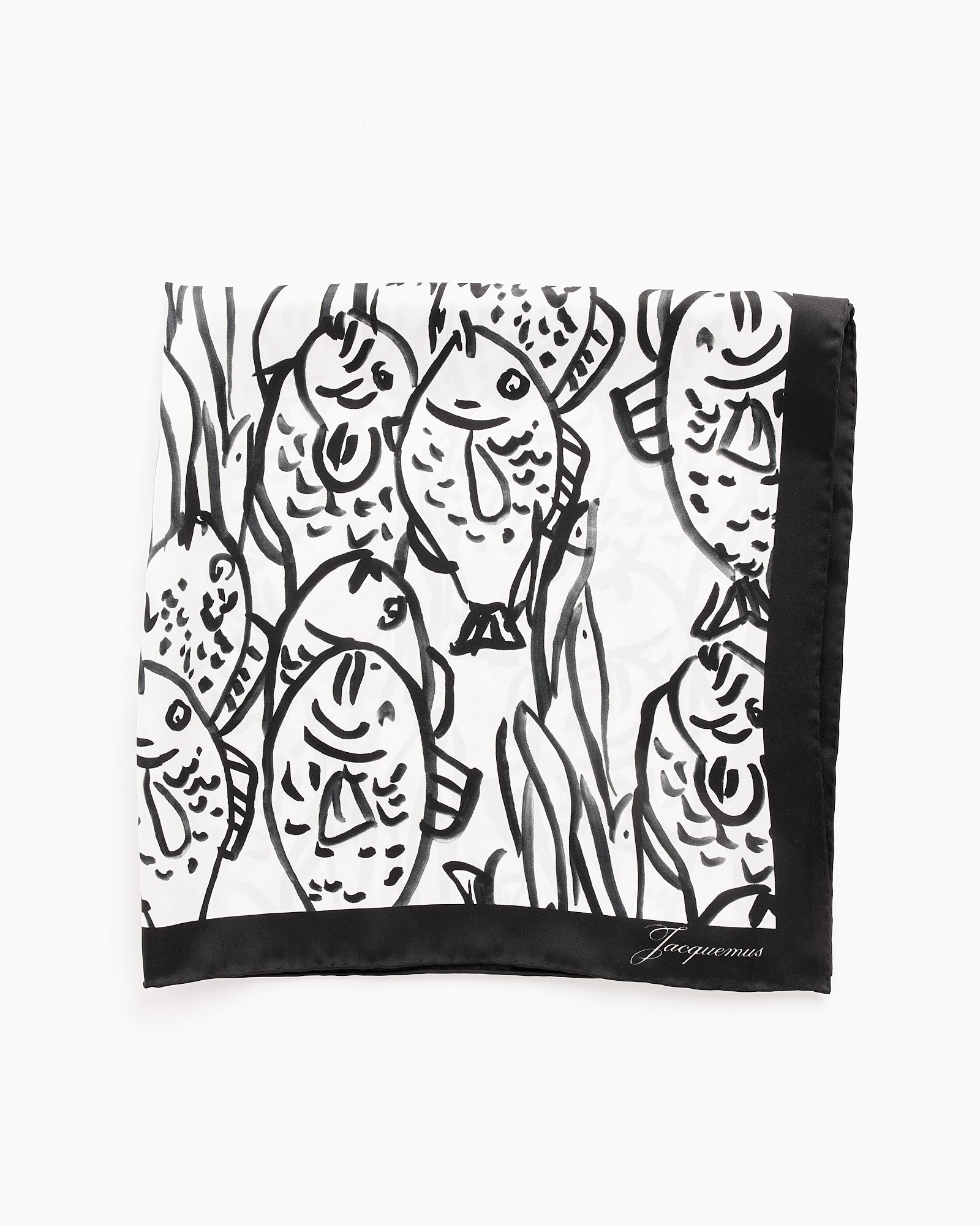 Le Bandana Poisson in Fish Black/White