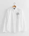 La Chemise Simon Shirt in Palm Tree White/Black