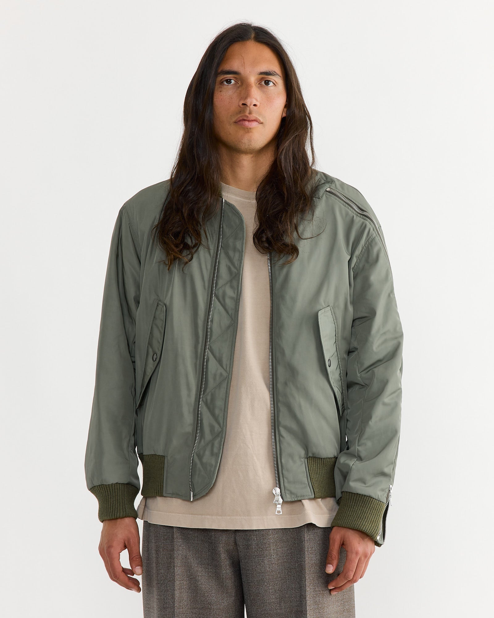 Bomber Jacket in Khaki