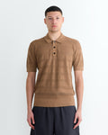 Knit Polo in Camel