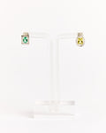 Opposite Earrings in Silver/Green/Yellow