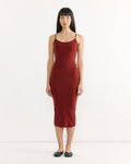 Bibi Midi Dress in Syrah