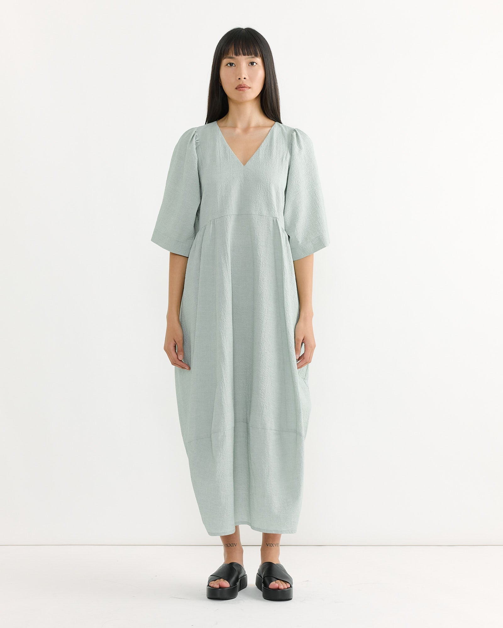 Pump Dress in Moss Green