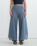 Wrist Plisse Pant in Stone Blue