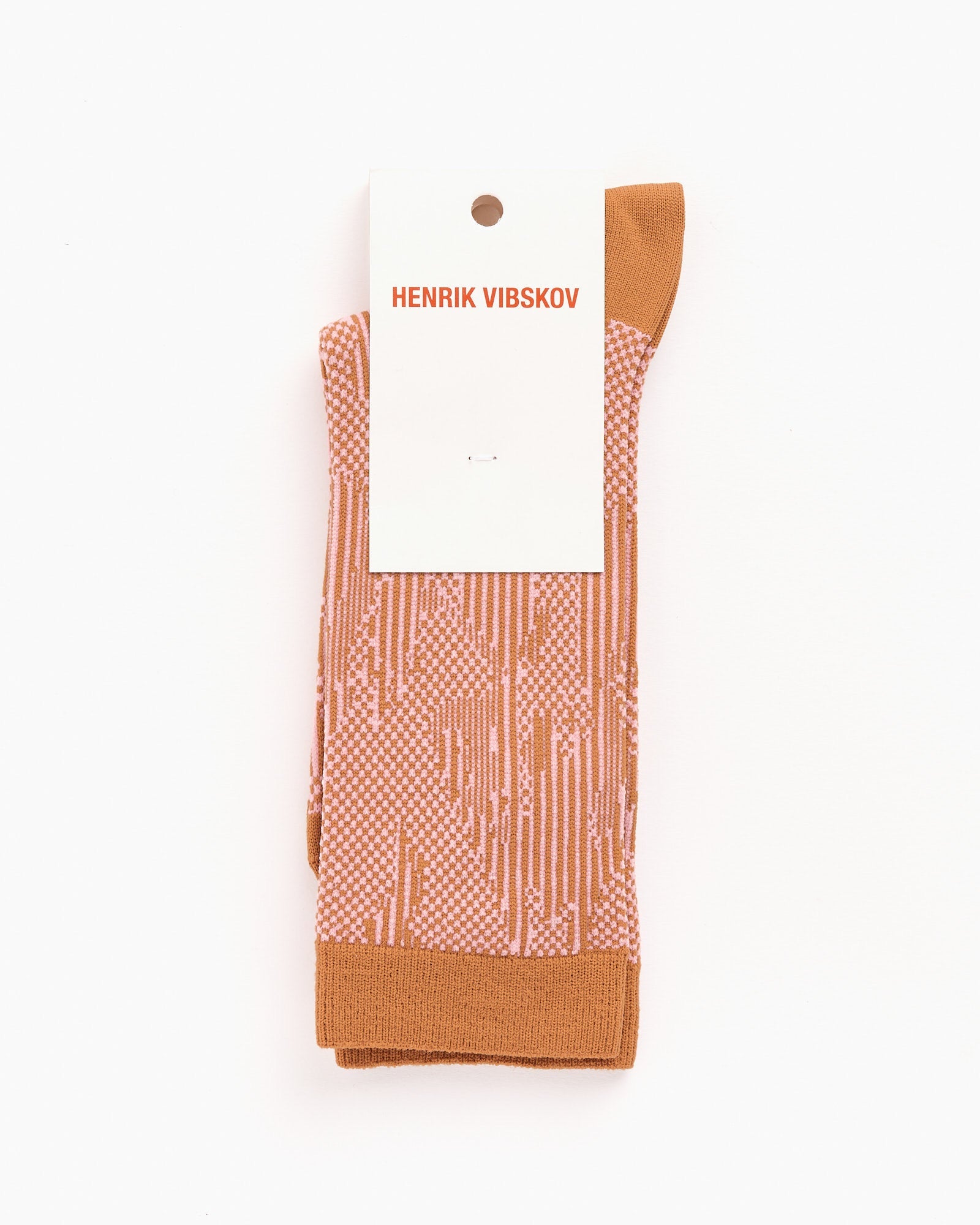 Handsome Hands Socks in Brown Pink