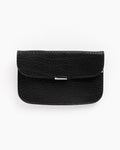 Soft Tab Card Holder Coin Purse in Black