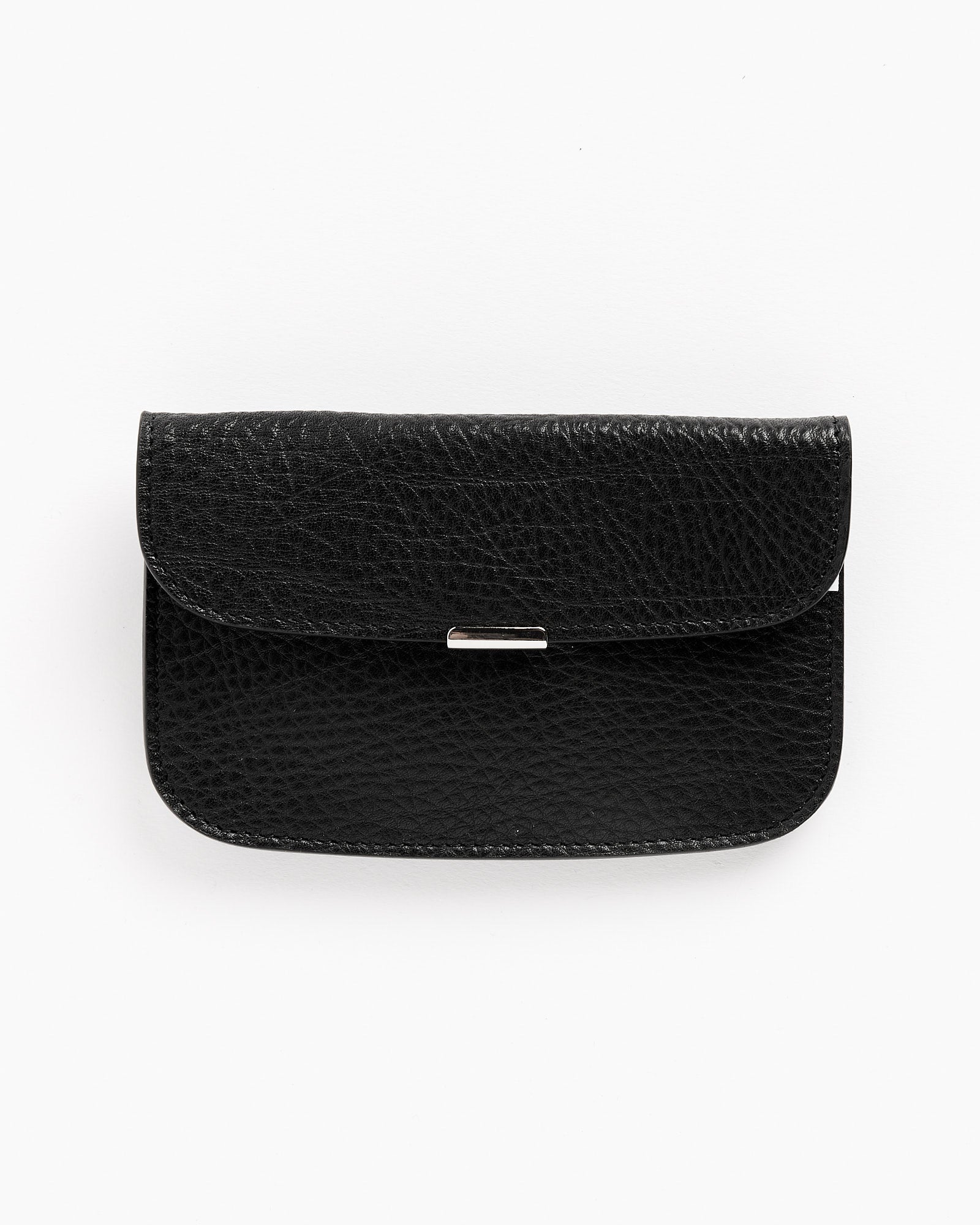 Soft Tab Card Holder Coin Purse in Black